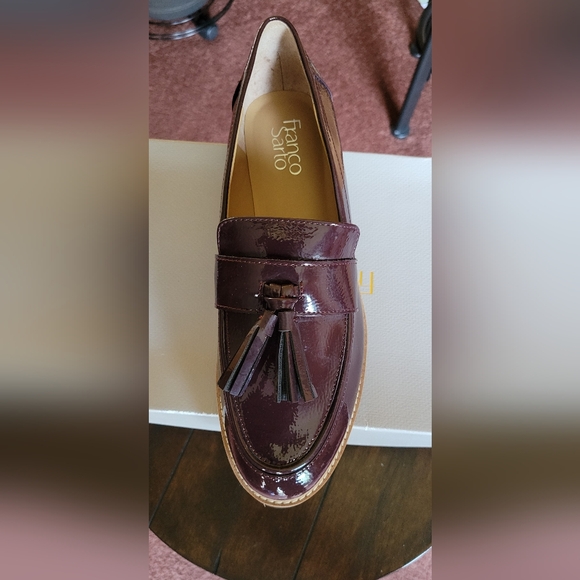 Franco Sarto Lug Sole Loafer (Burgundy color) - Picture 2 of 7